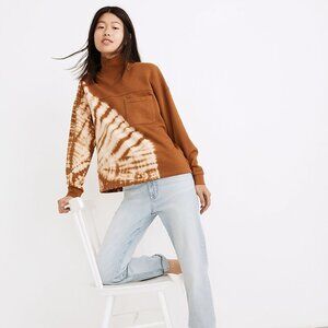 Madewell Tie-Dye (Re)sourced Cotton Mockneck Pocket Sweatshirt